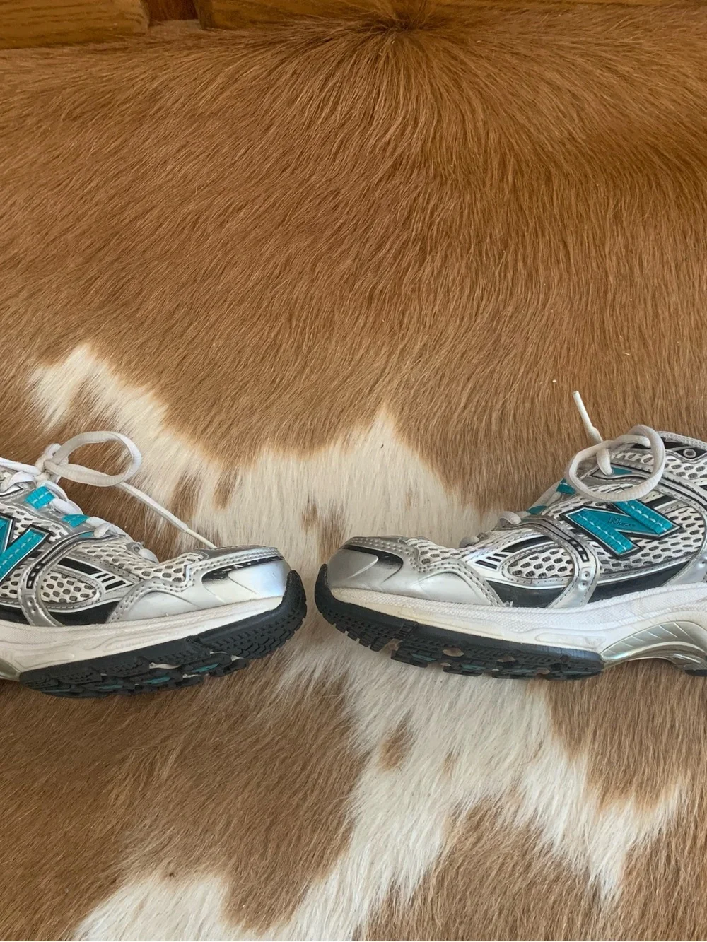New Balance N-ERGY 920 Silver/Turquoise Athletic Women’s Sneaker Sz 9